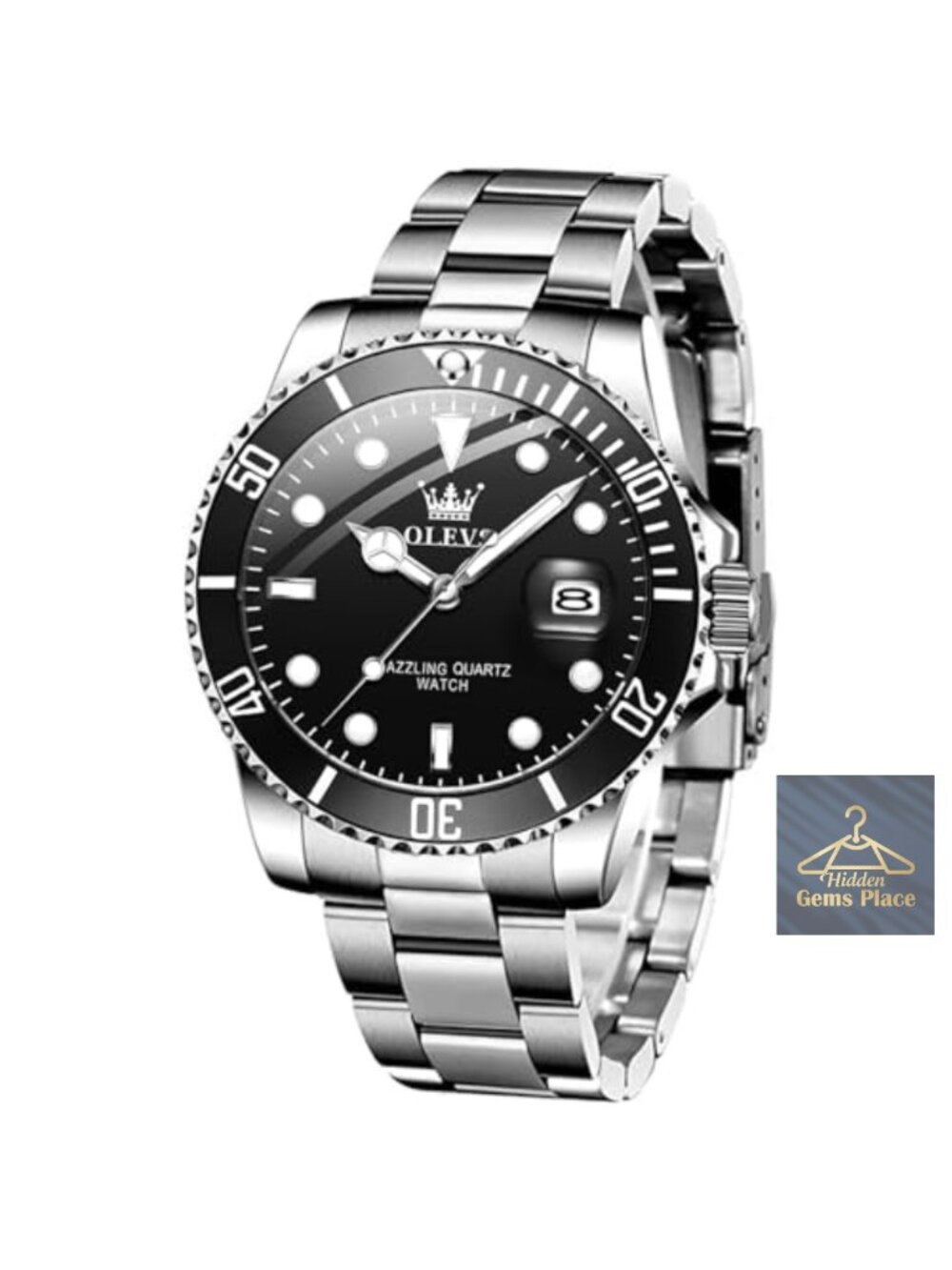 Men's Classic Luxury Business Dress Watch Quartz Stainless Steel Band Luminous